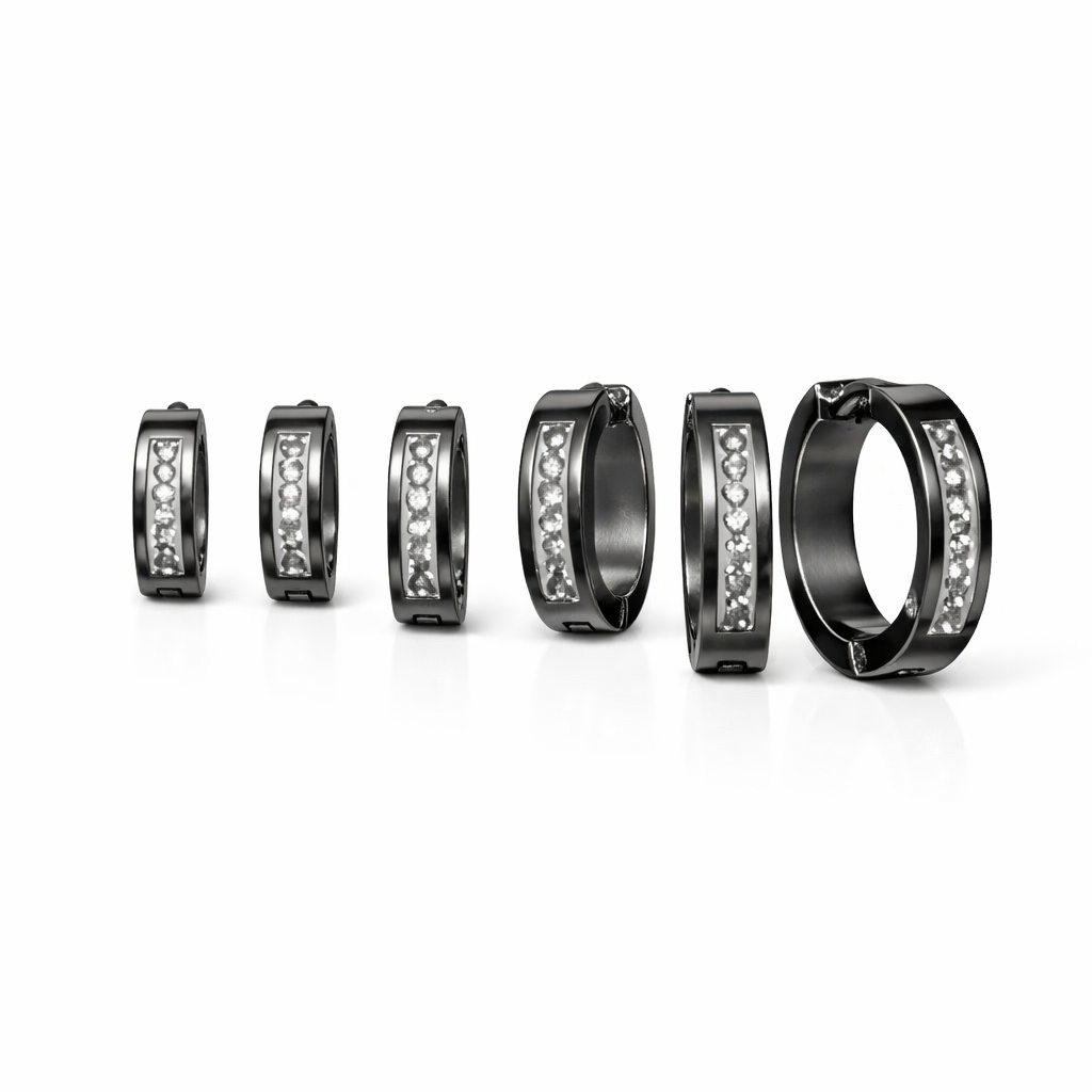 Engraved Hoop Earrings 2 color