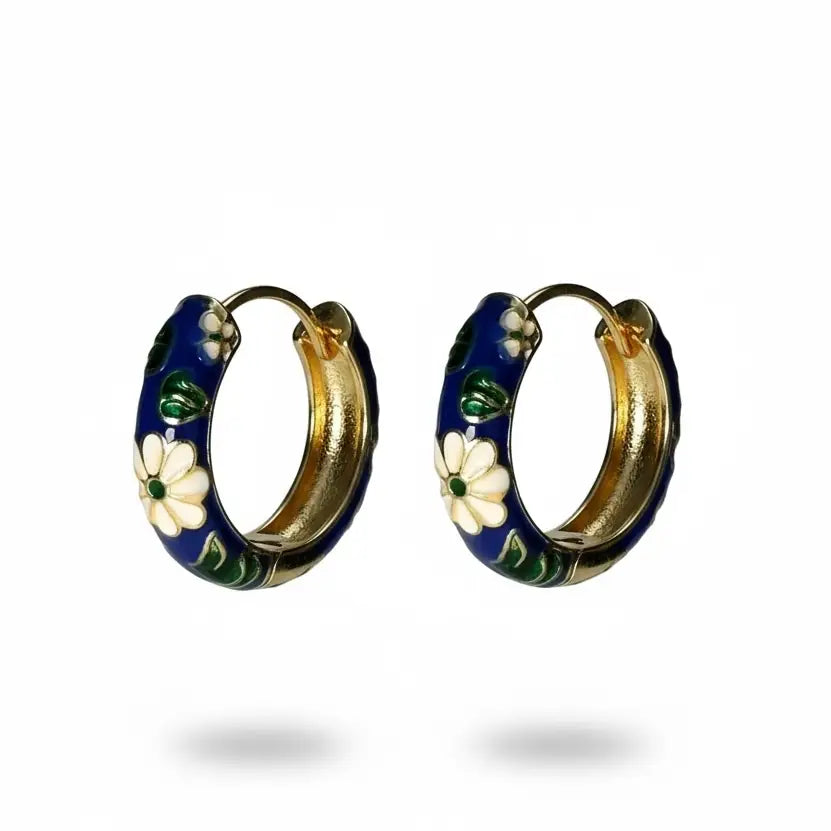 Enamel Hoop Earrings – Assorted Mix