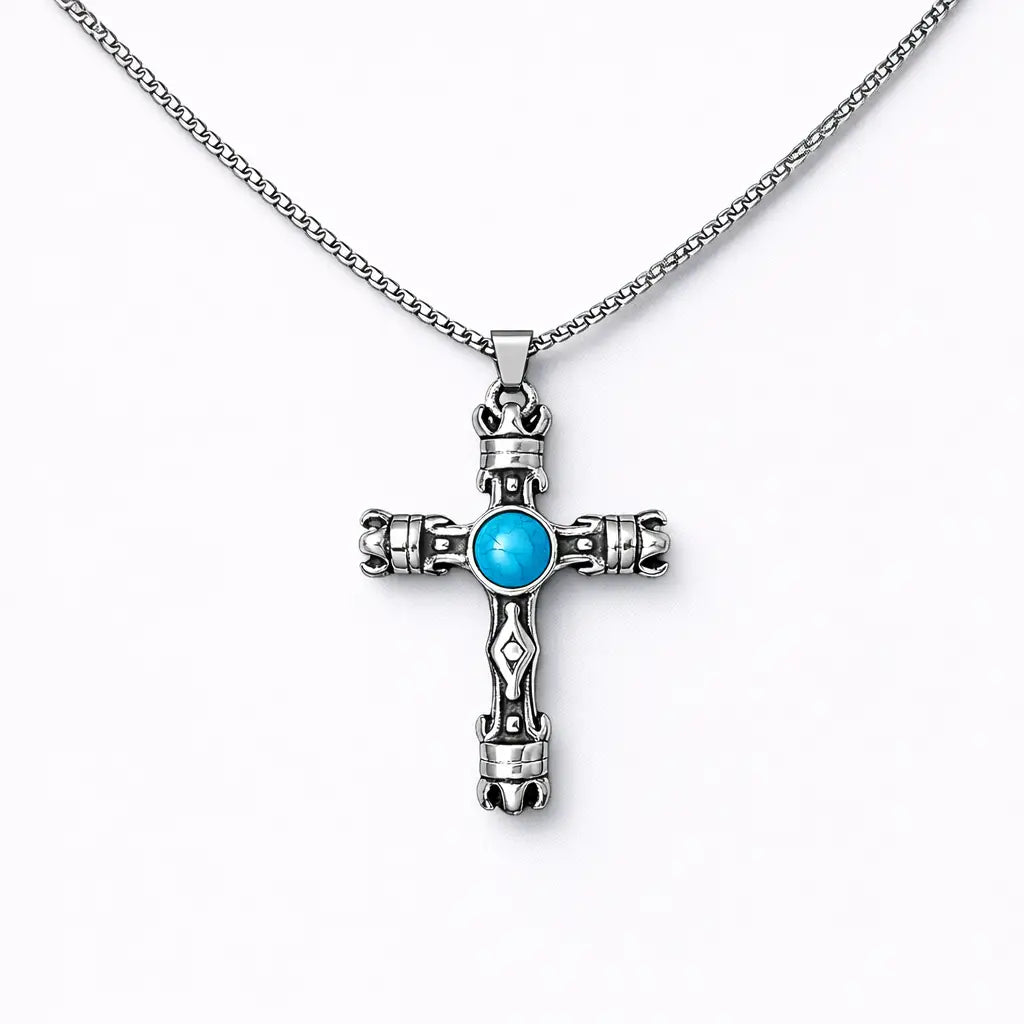 Men’s Stainless Steel Cross Necklace – Minimal & Timeless Design