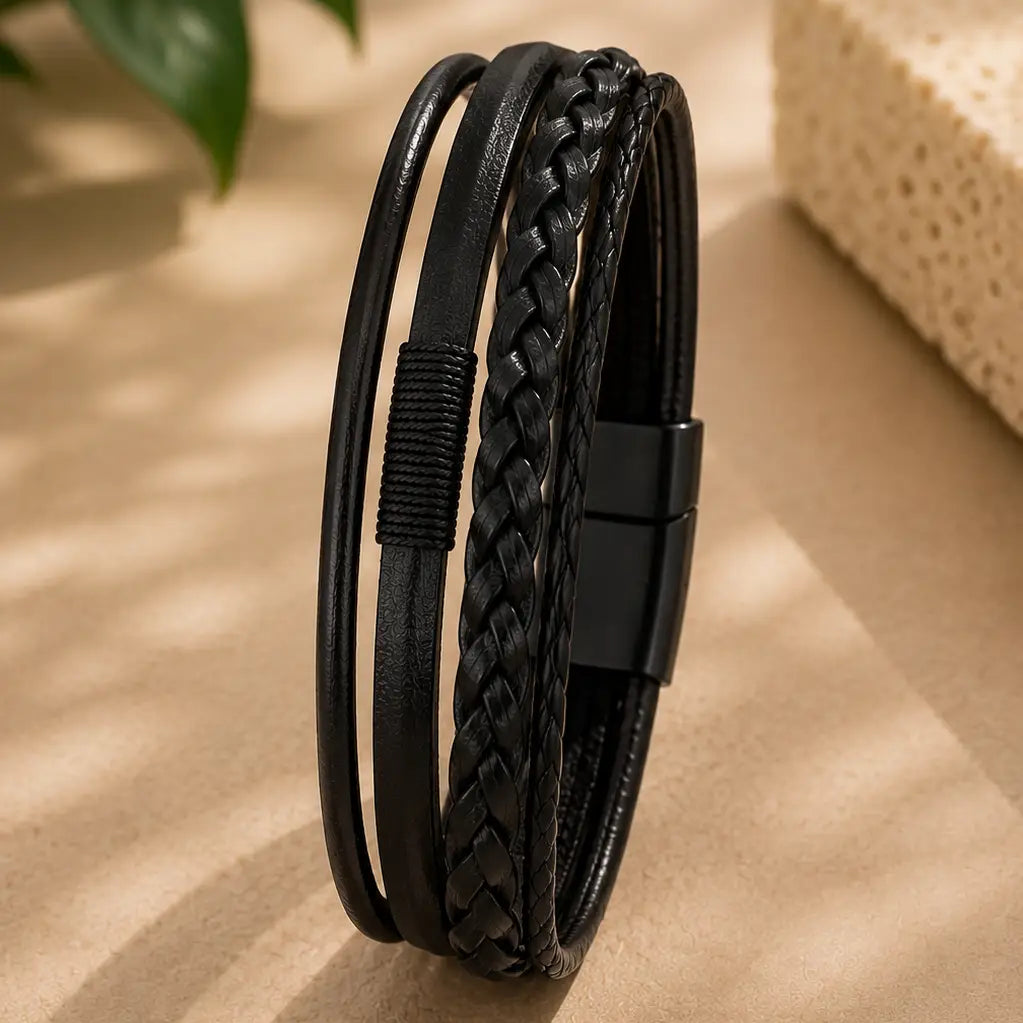 Elegant Leather Wristbands: Unique Style for Men, for Him