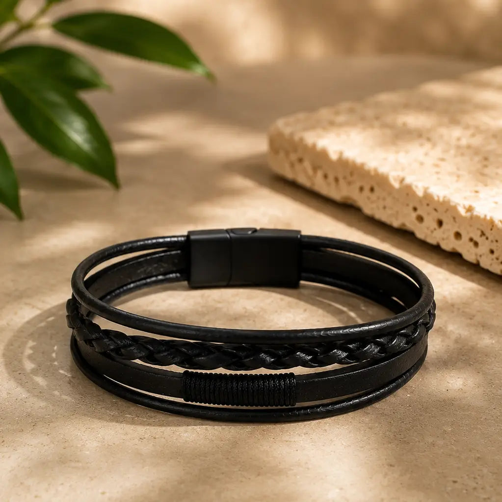 Elegant Leather Wristbands: Unique Style for Men, for Him