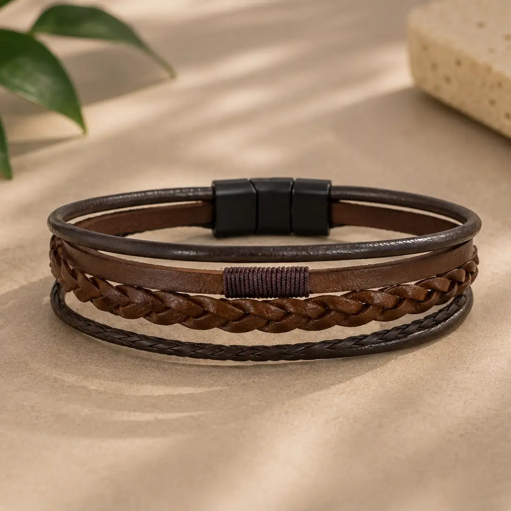 Elegant Leather Wristbands: Unique Style for Men, for Him