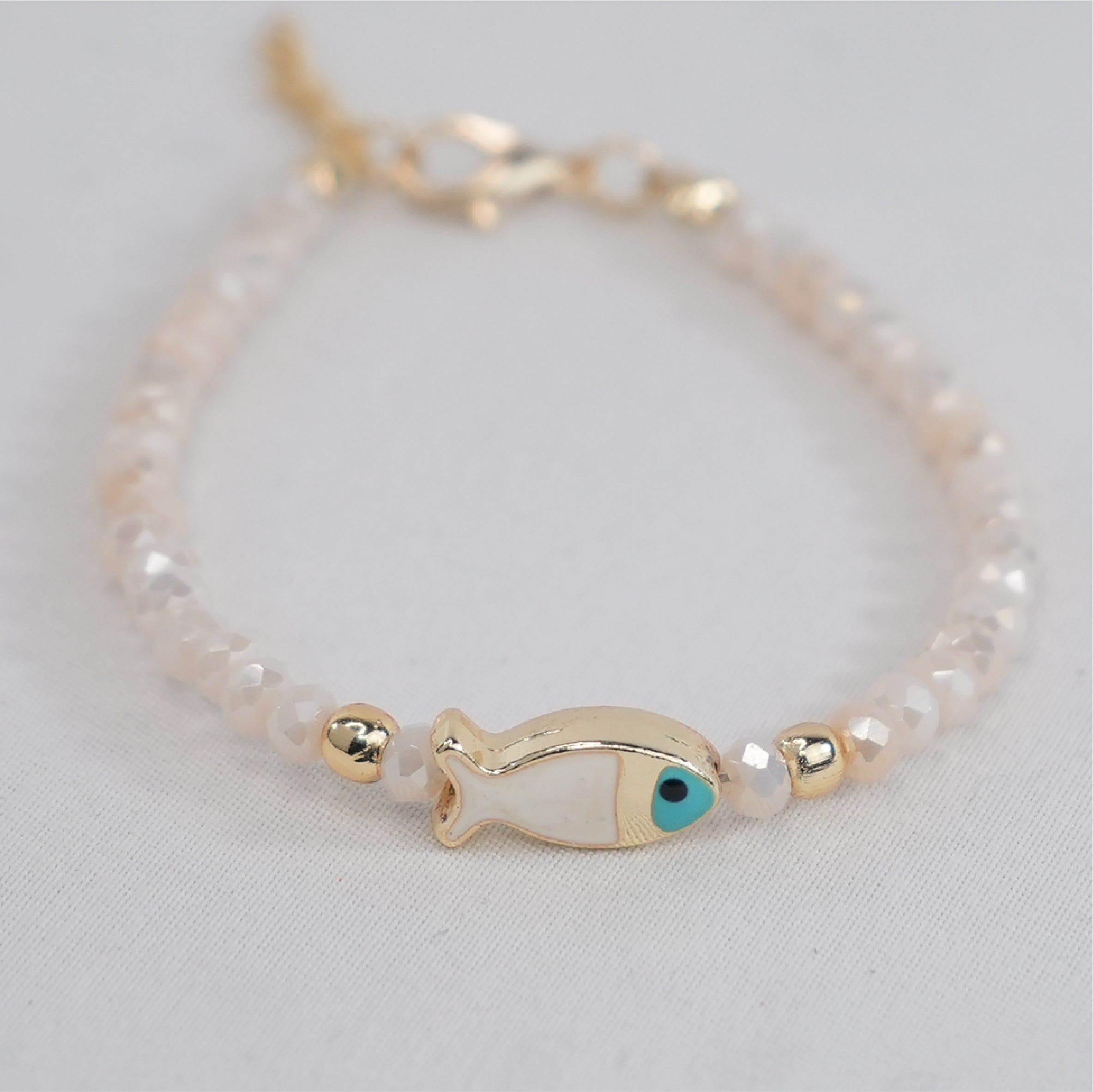 Crystal Beaded Fish with Adjustable Chain- 11 Color Options 