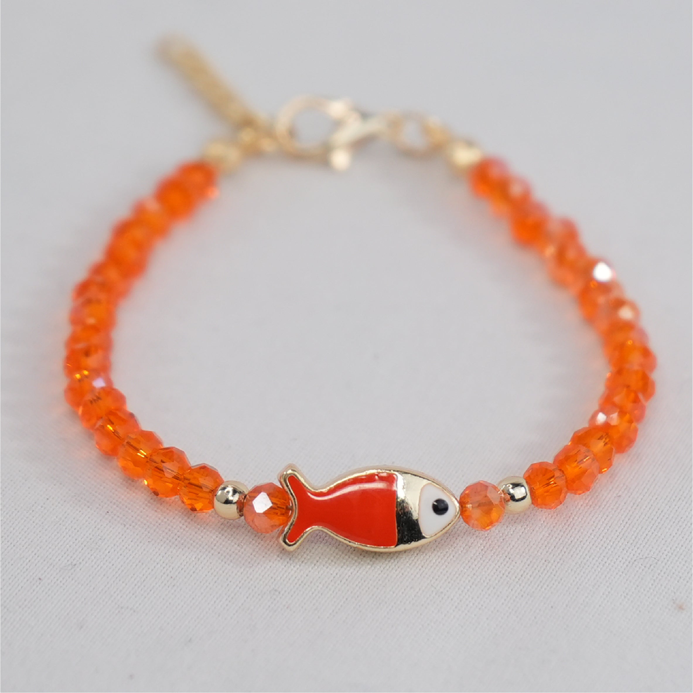 Crystal Beaded Fish with Adjustable Chain- 11 Color Options 