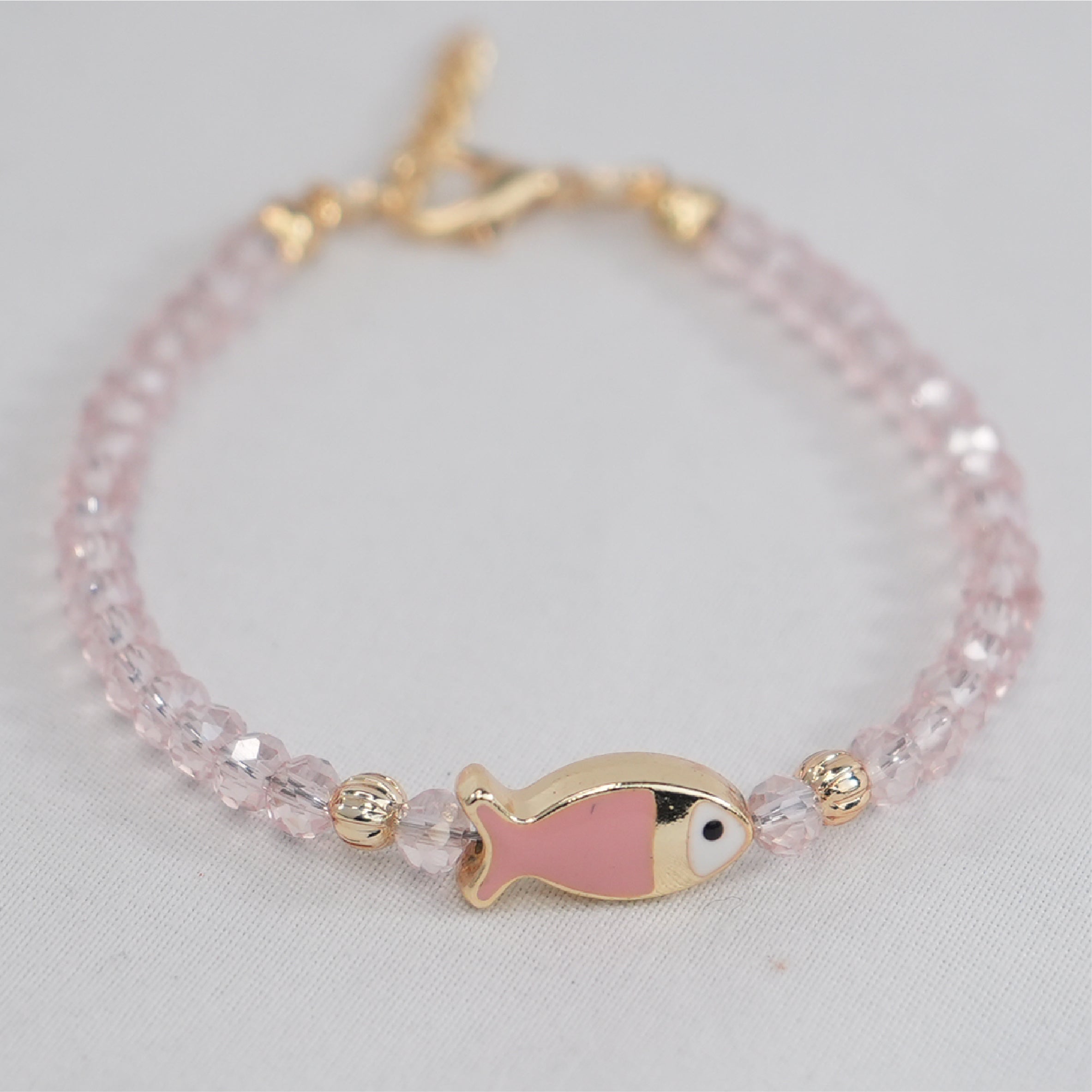 Crystal Beaded Fish with Adjustable Chain- 11 Color Options 