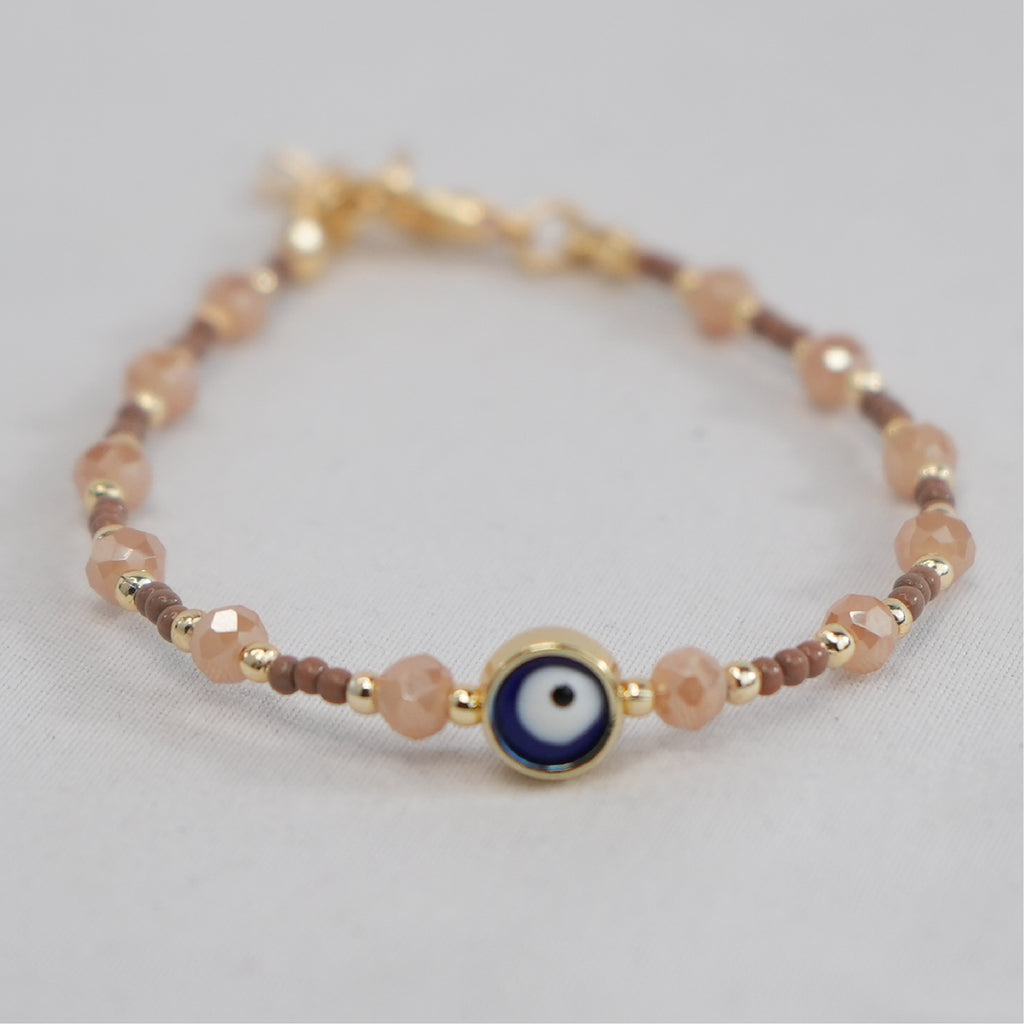 Lux Crystal Evil Eye Bracelet: Four Elegant Colors