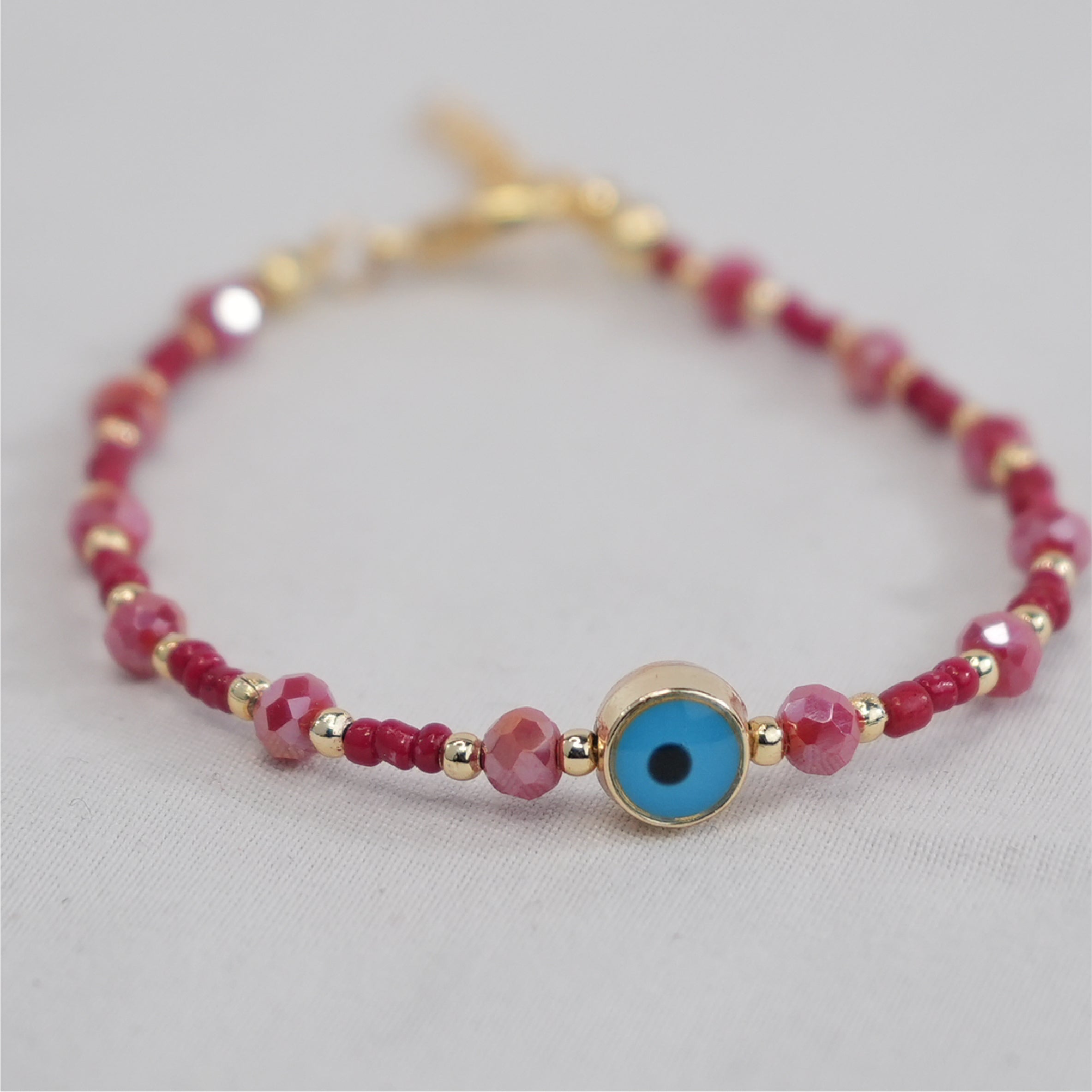 Lux Crystal Evil Eye Bracelet: Four Elegant Colors