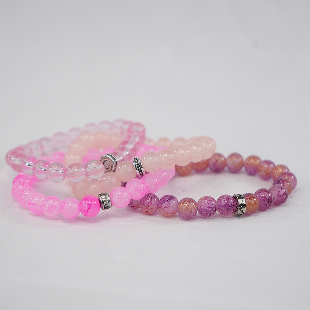 Colorful Stretchy Beaded Bracelets – 4 Color Options 