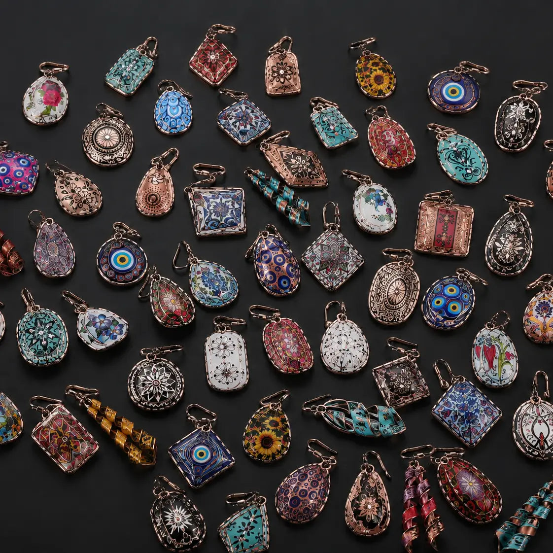 Assorted 50 Pair Set Refill Copper Handmade Earring Set