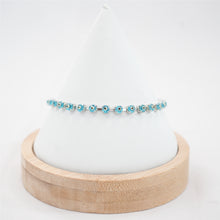 Load image into Gallery viewer, Clear Blue Evil Eye Beaded Summer Anklets - Stylish Protection
