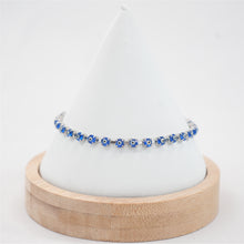 Load image into Gallery viewer, Navy Evil Eye Beaded Summer Anklets - Stylish Protection
