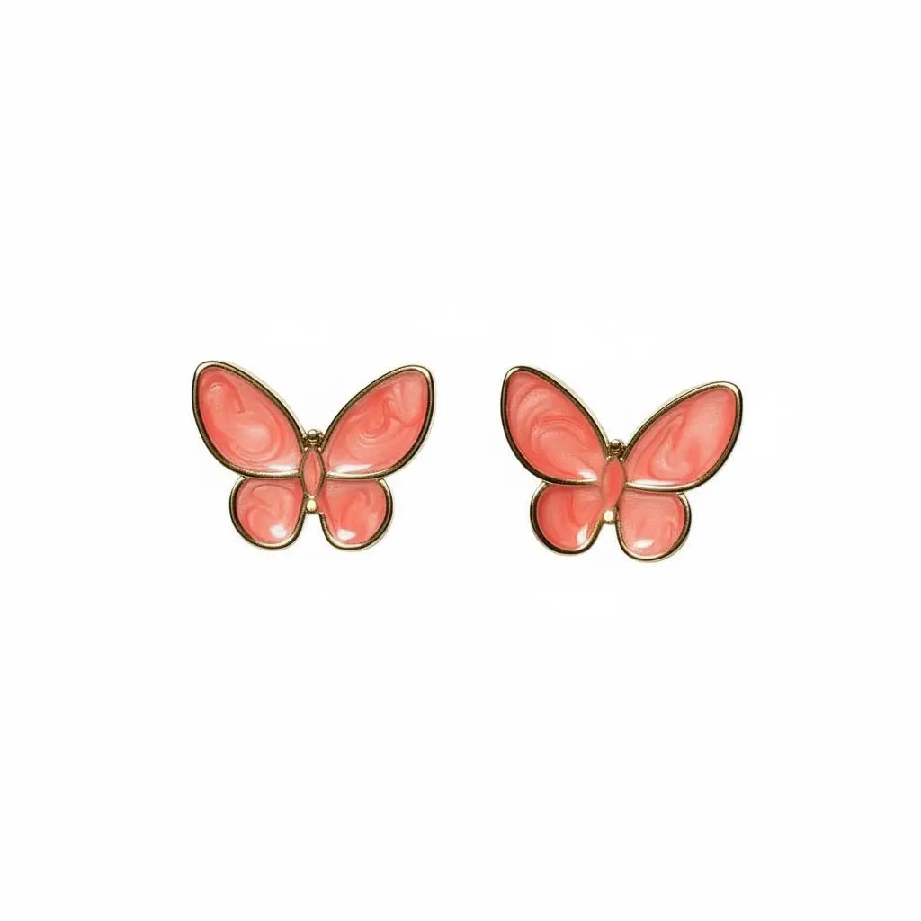 Enamel Butterfly Stud Earrings – 5 Color 