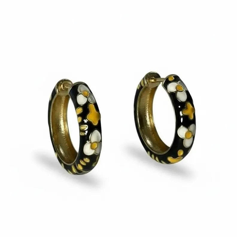 Enamel Hoop Earrings – Assorted Mix
