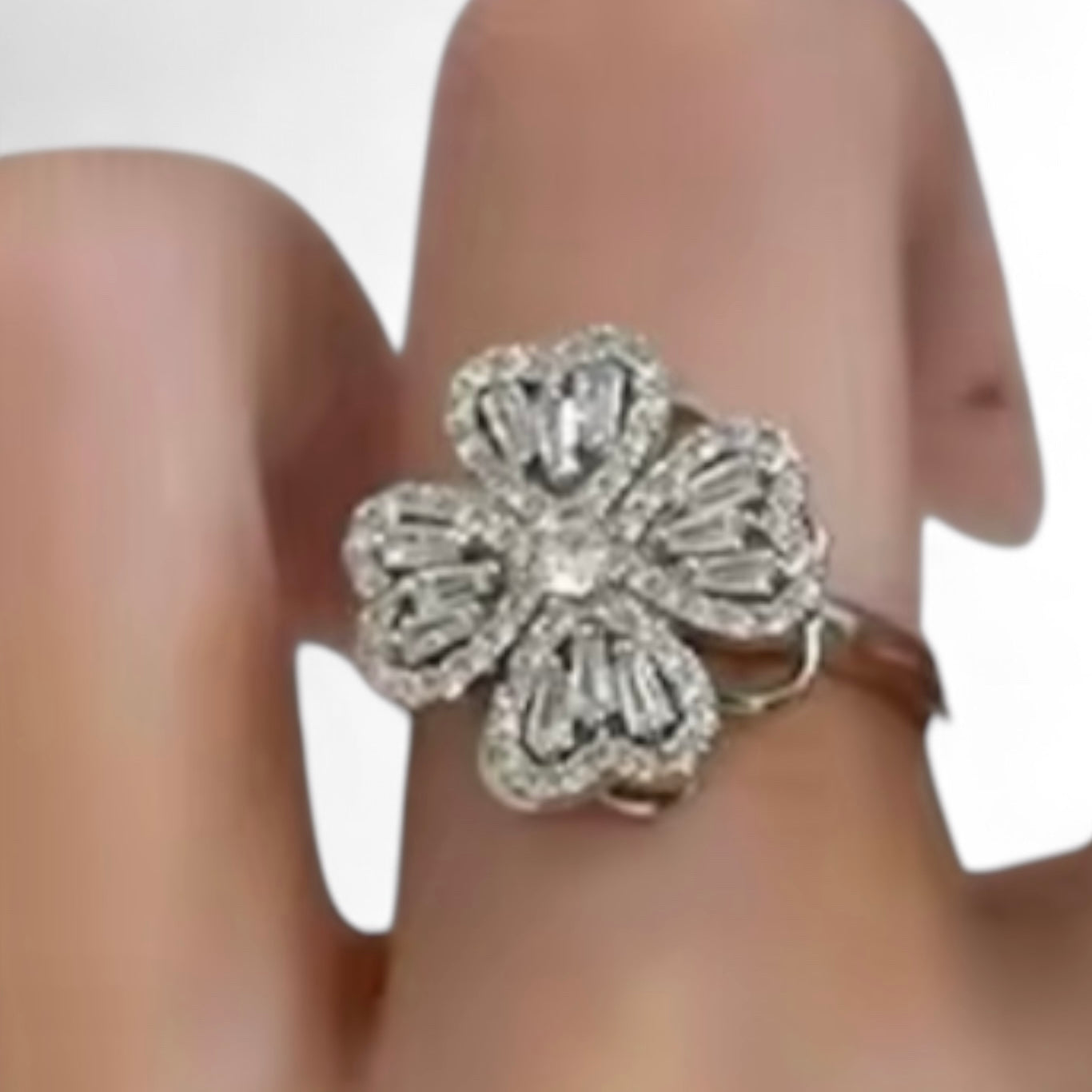 Spinning Flower Stainless Steel Ring | Unique Gift