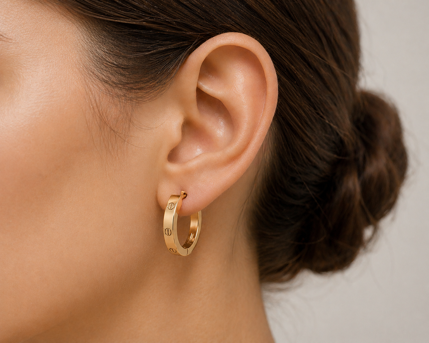 4mm - LOVE Inspired Screw Hoop Earring – Stainless Steel