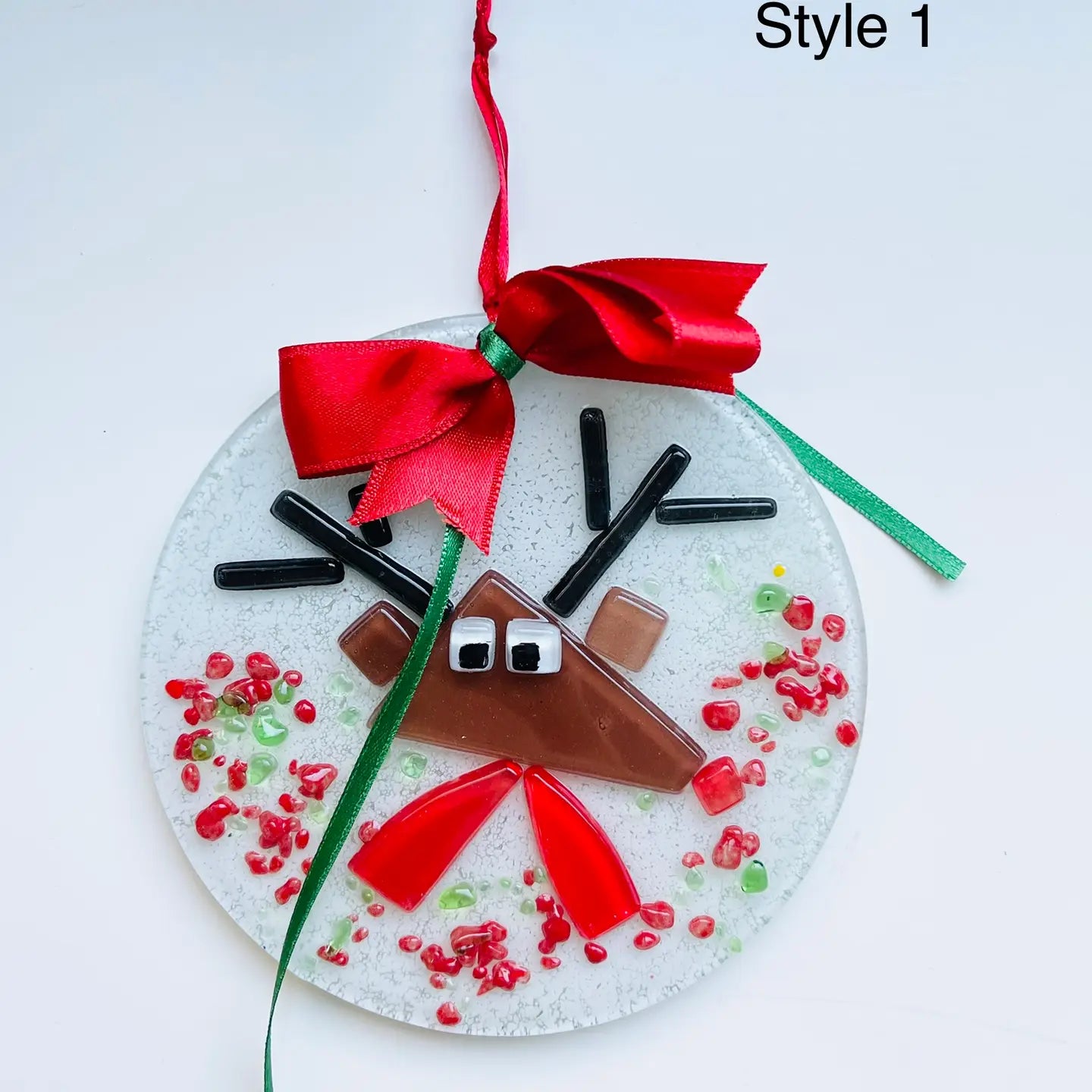 Christmas Round Reindeer Ornament