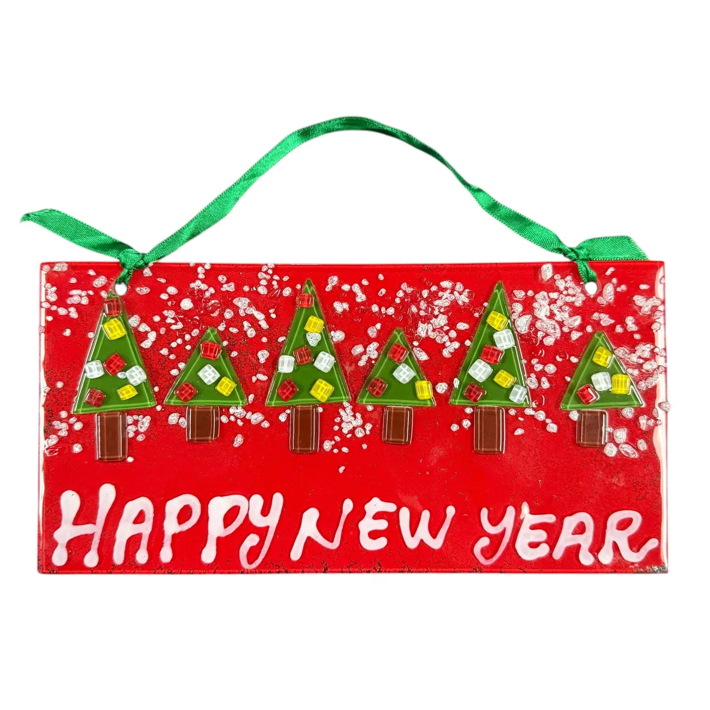 Christmas Glass Wall Sign Ornament