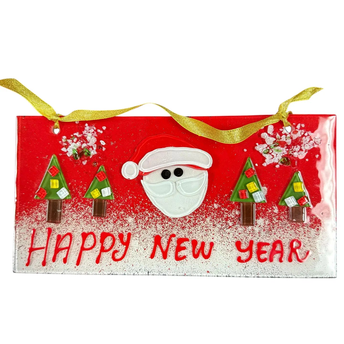 Christmas Glass Wall Sign Ornament