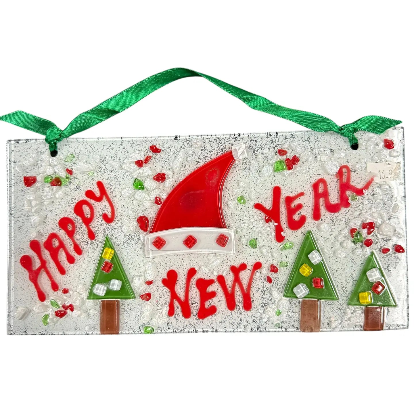 Christmas Glass Wall Sign Ornament