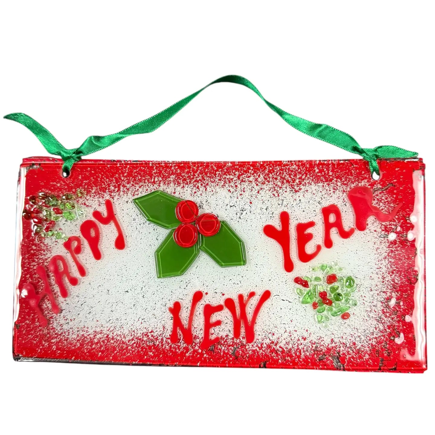 Christmas Glass Wall Sign Ornament