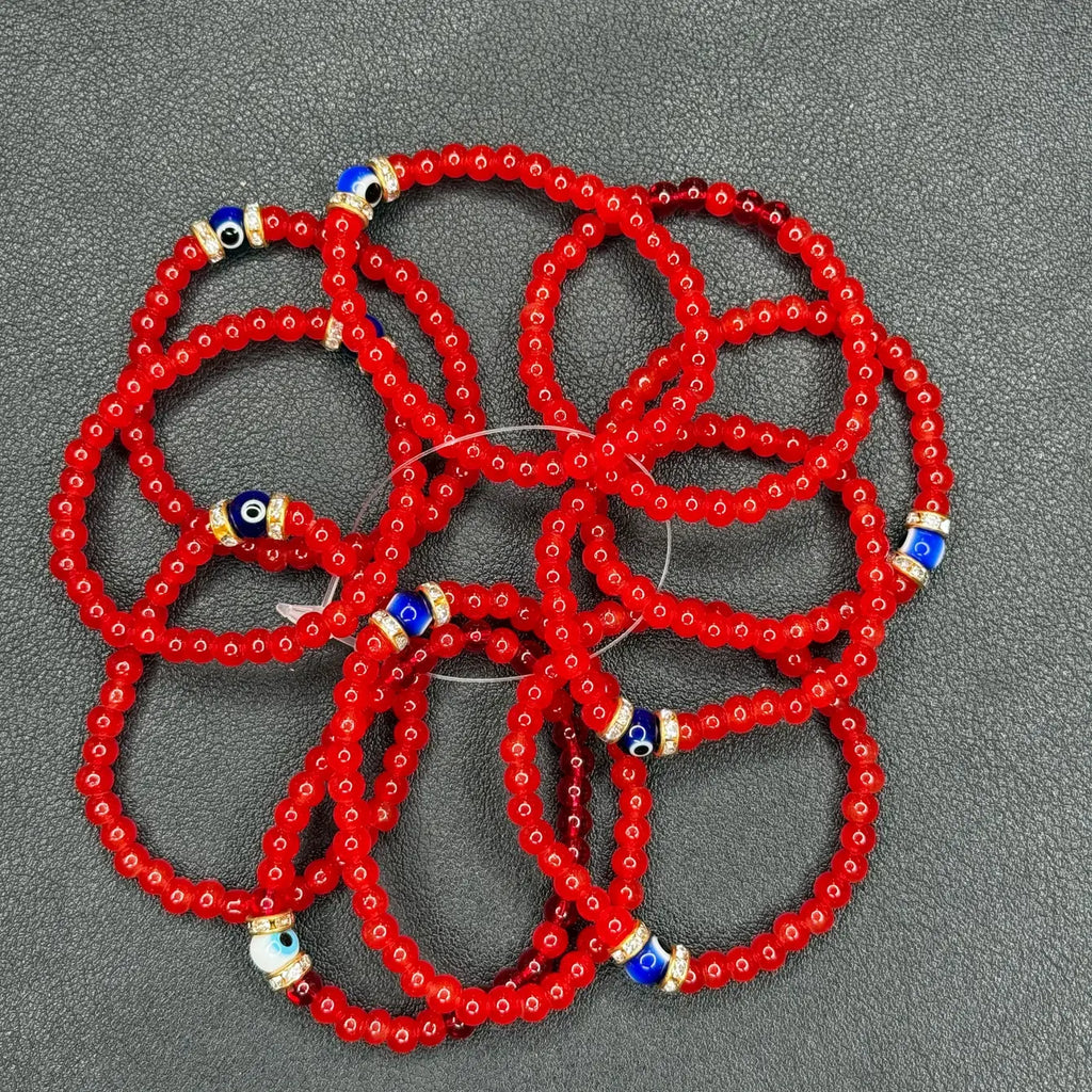 Kids Evil Eye Stretch Bracelets - Assorted Color Mix | Set of 10