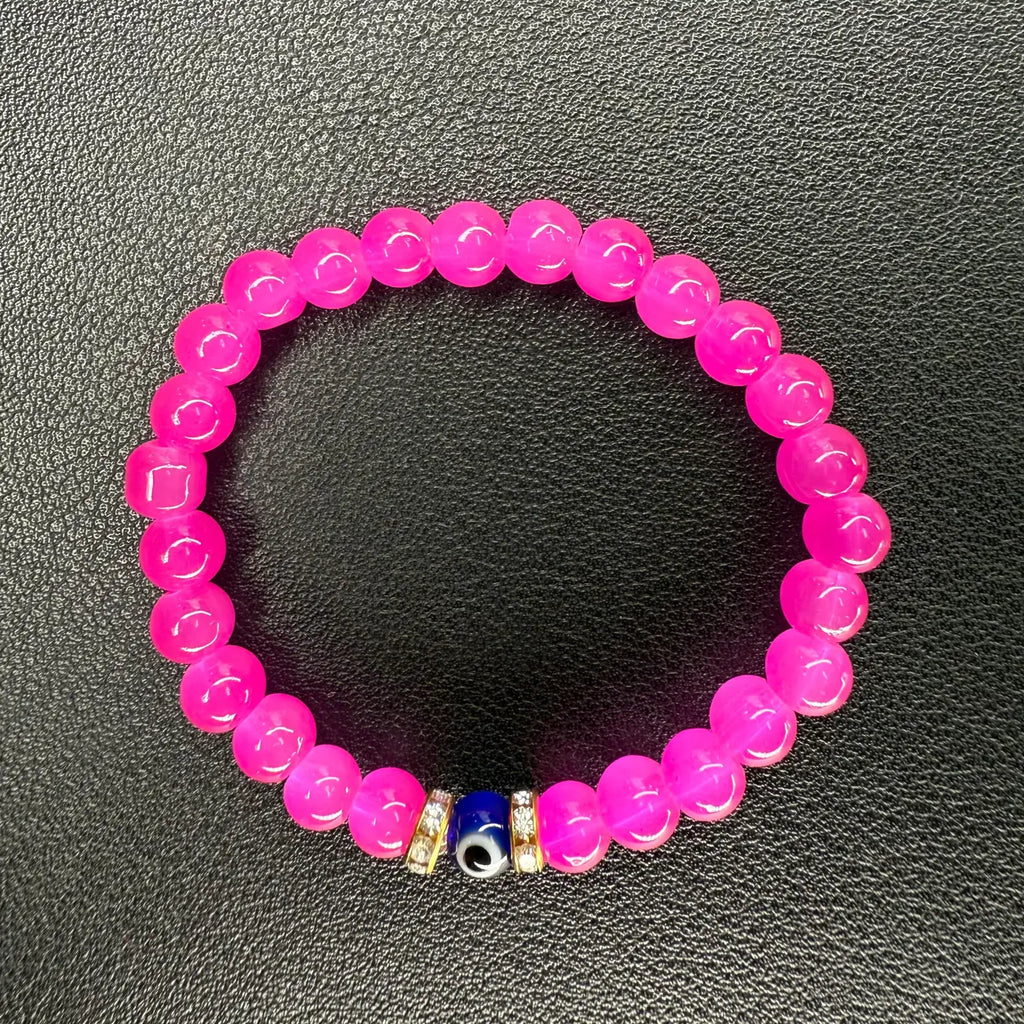 Kids Evil Eye Stretch Bracelets - Assorted Color Mix | Set of 10