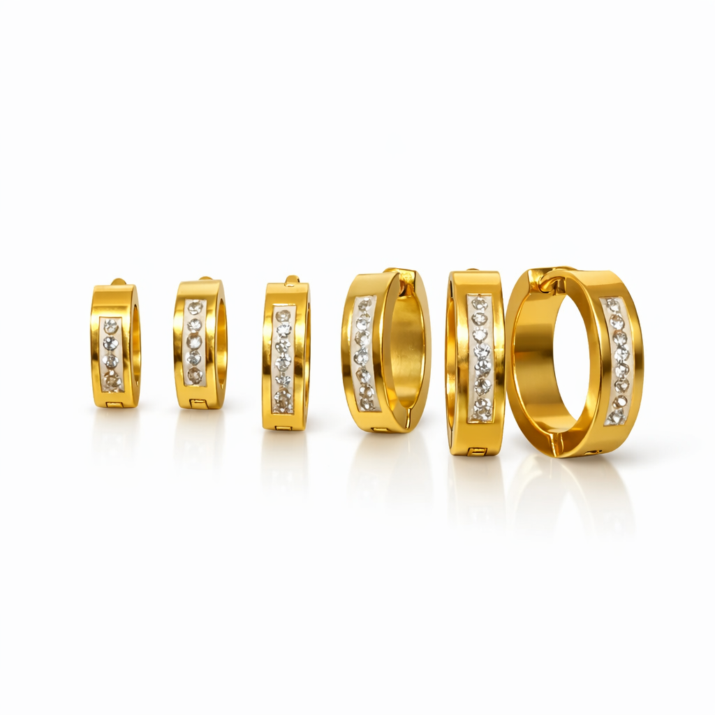 Engraved Hoop Earrings 2 color