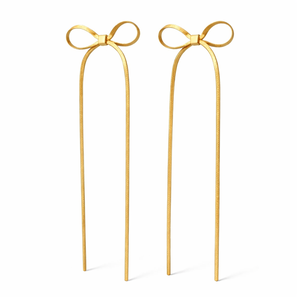 Stainless Steel Golden Minimalist Loop Threader Earrings