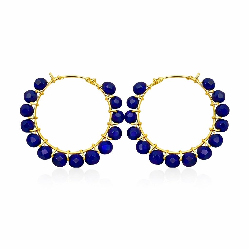 Crystal Wire Hoop Earrings – Bold Colors