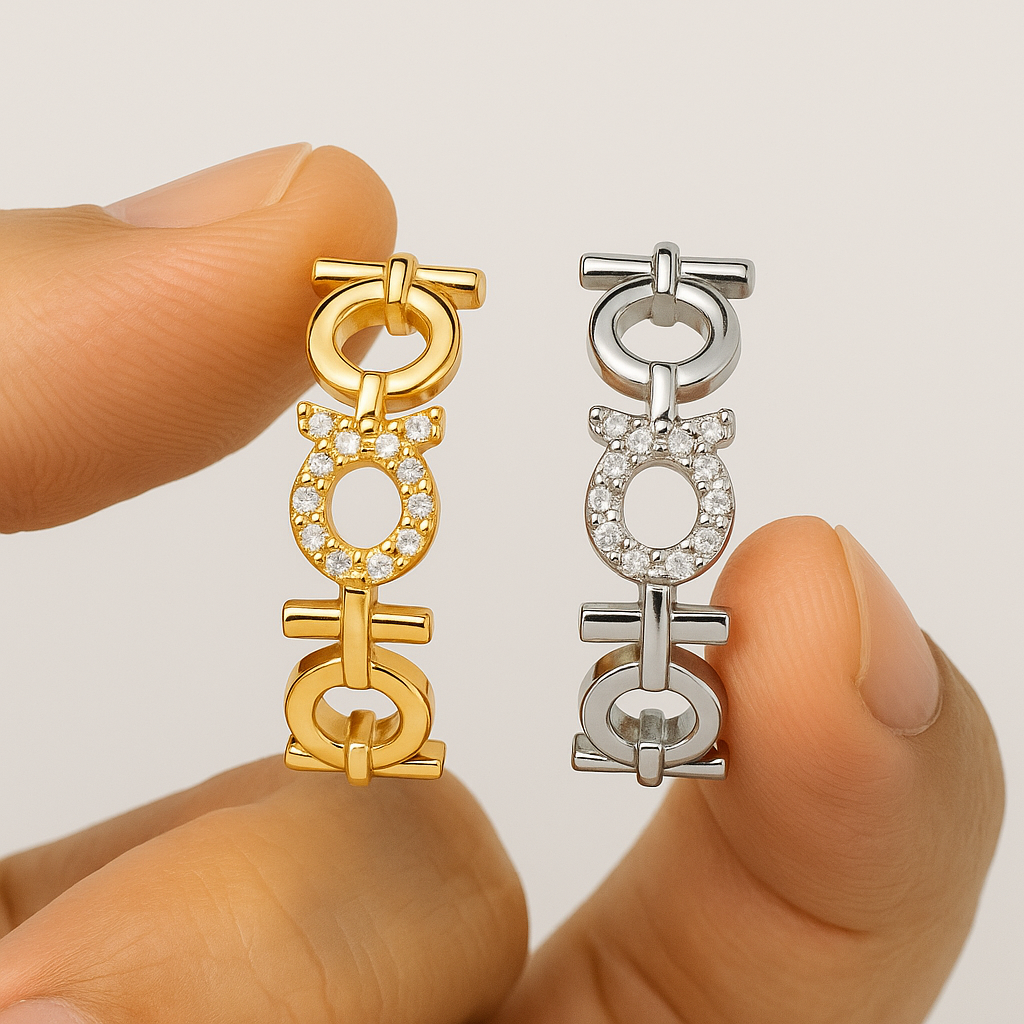 Unity Symbol Ring – Golden& Silver Color Dual Design, Adjustable