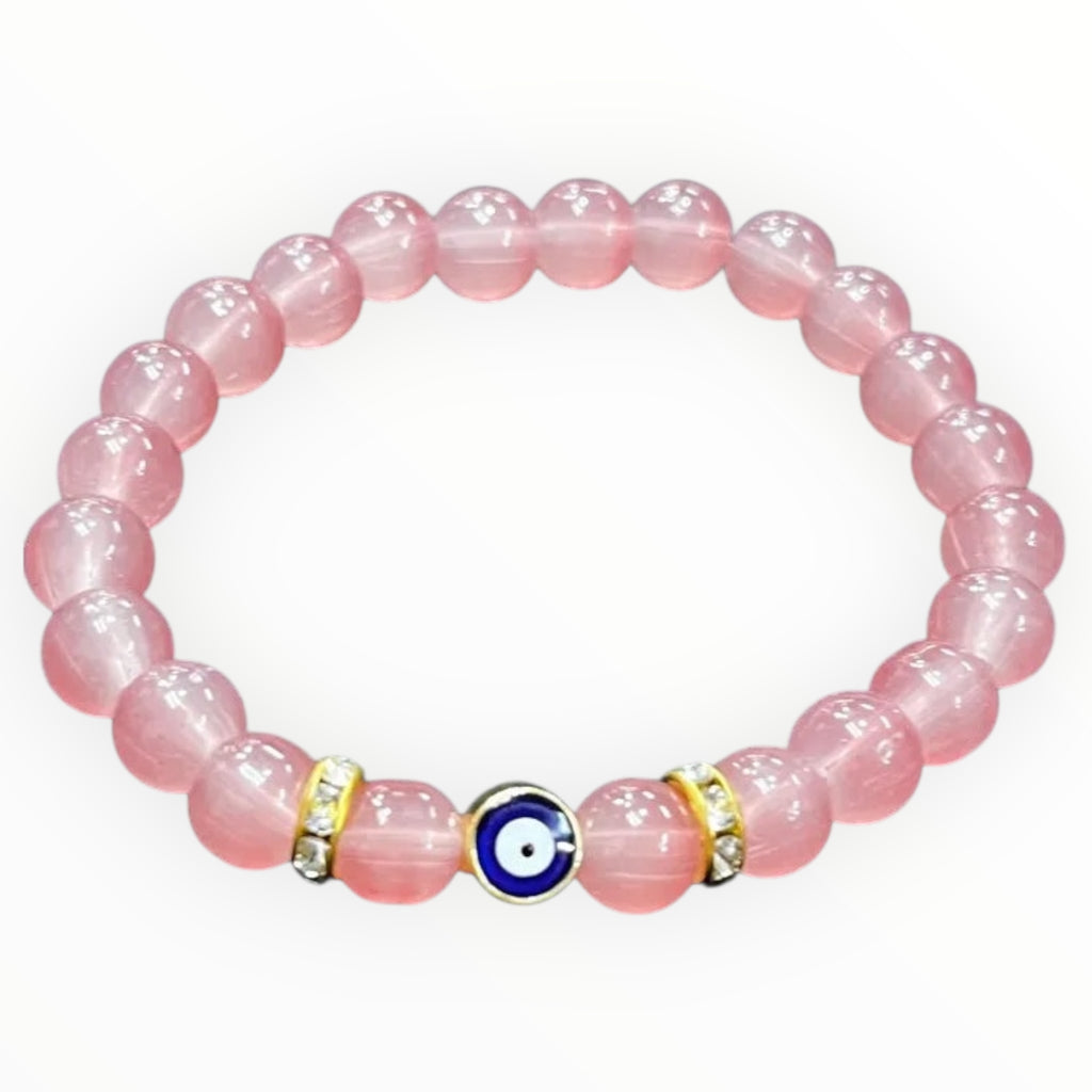 Stretchy Bracelet | 10 Color Mix Set | Evil Eye & Crystals