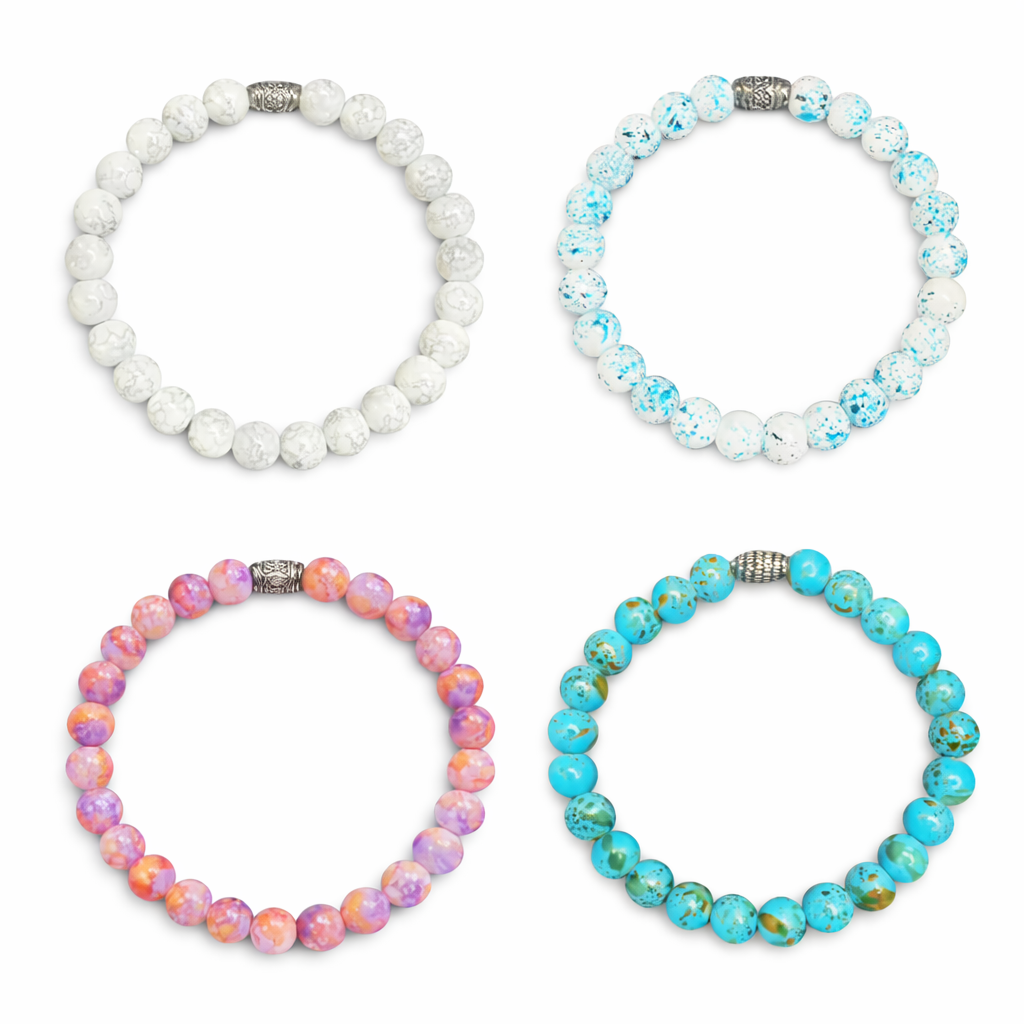 Stretchy Bracelet | Beaded Marble Design Bracelets 