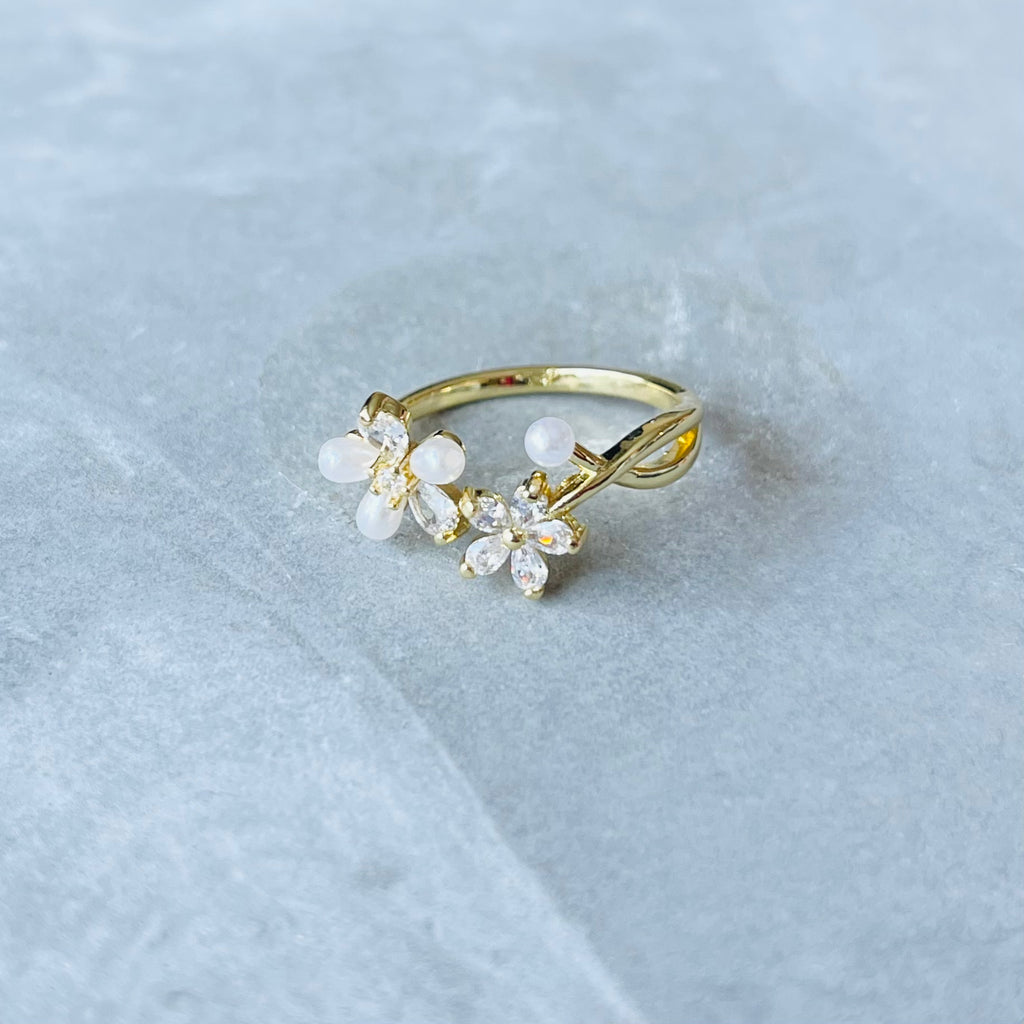 Dainty Daisy Adjustable Stackable Ring, Cute and Charming
