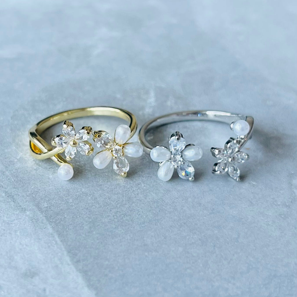 Dainty Daisy Adjustable Stackable Ring, Cute and Charming