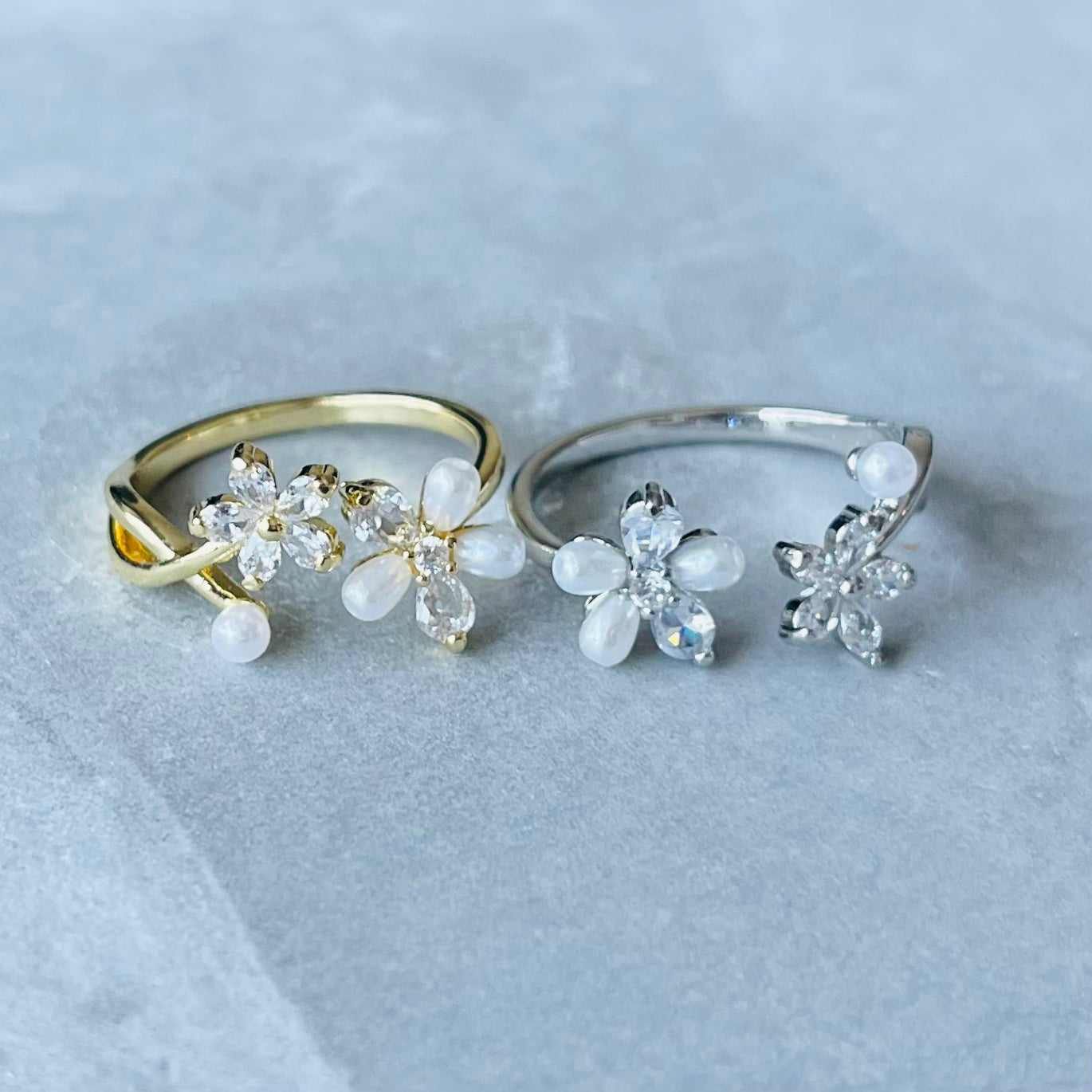 Dainty Daisy Adjustable Stackable Ring, Cute and Charming