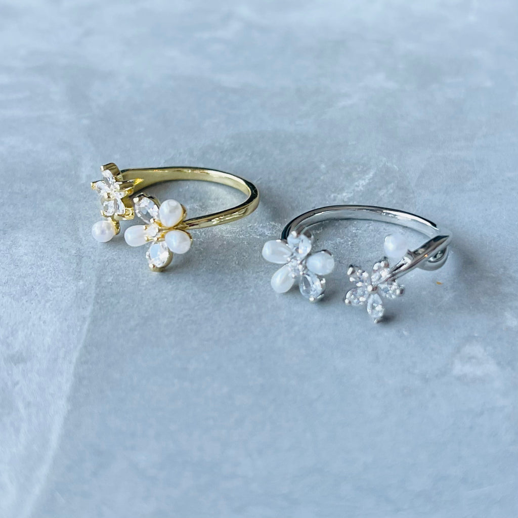 Dainty Daisy Adjustable Stackable Ring, Cute and Charming