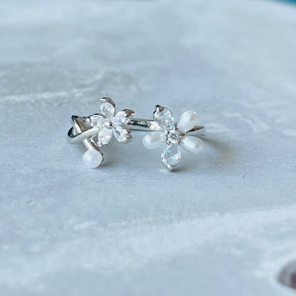 Dainty Daisy Adjustable Stackable Ring, Cute and Charming