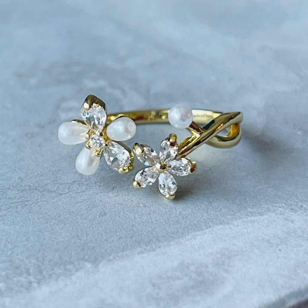 Dainty Daisy Adjustable Stackable Ring, Cute and Charming