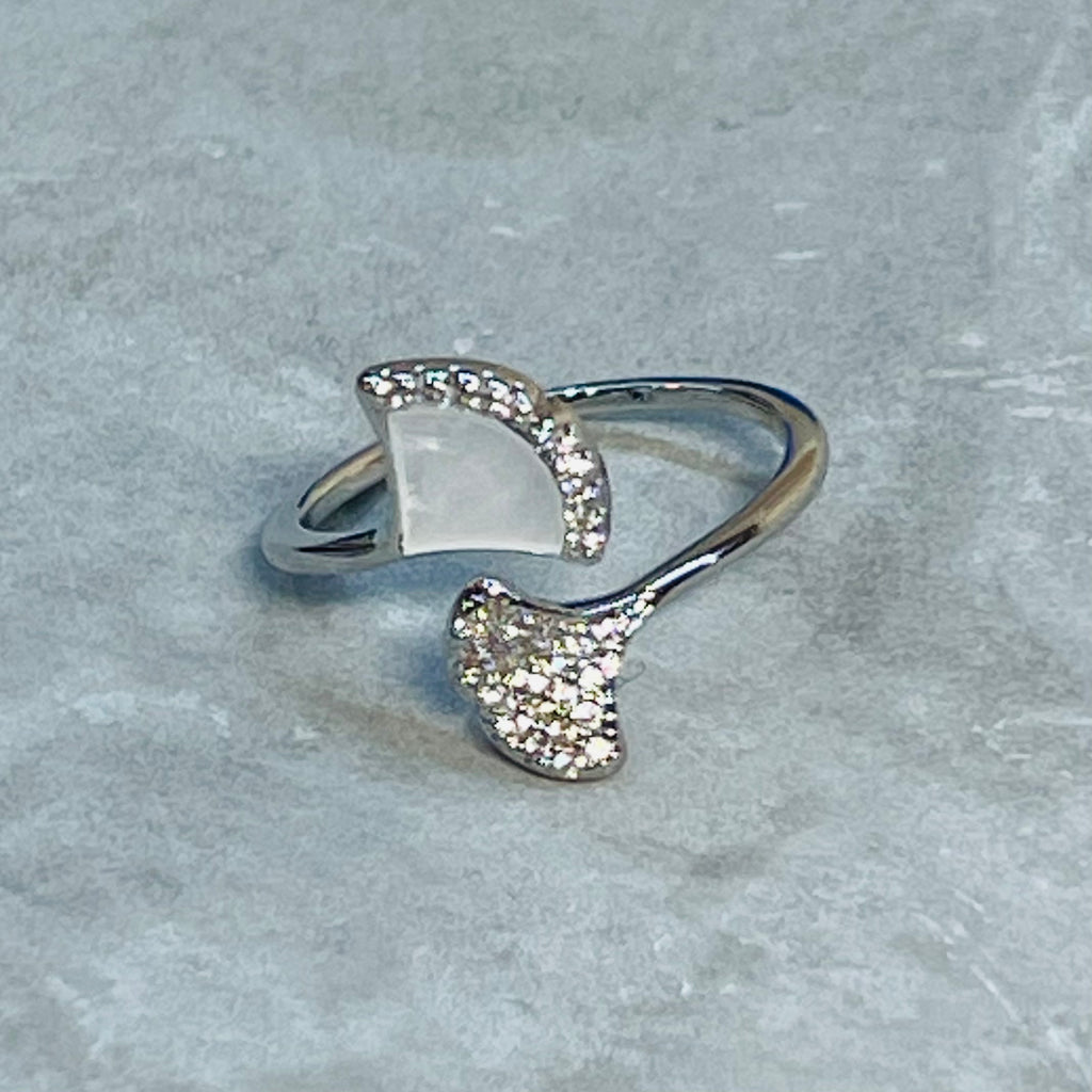 Modern Slim Sparkling Adjustable Stackable Ring, Sleek