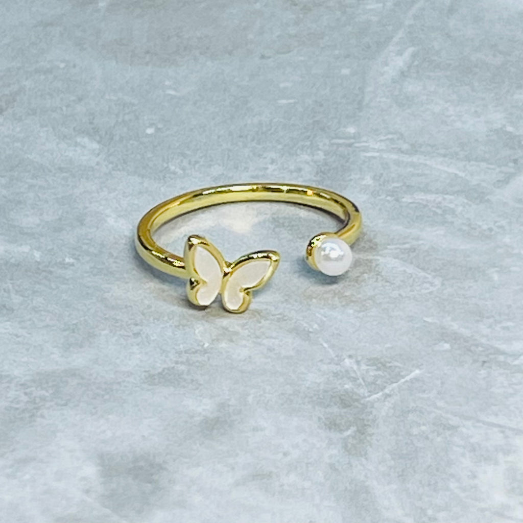 Butterfly Adjustable Ring, Minimal and Elegant Design