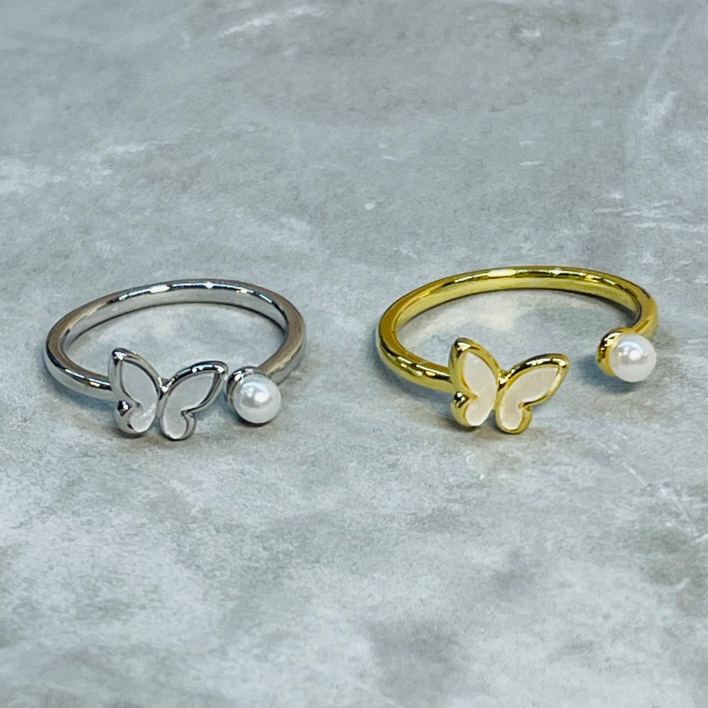 Butterfly Adjustable Ring, Minimal and Elegant Design