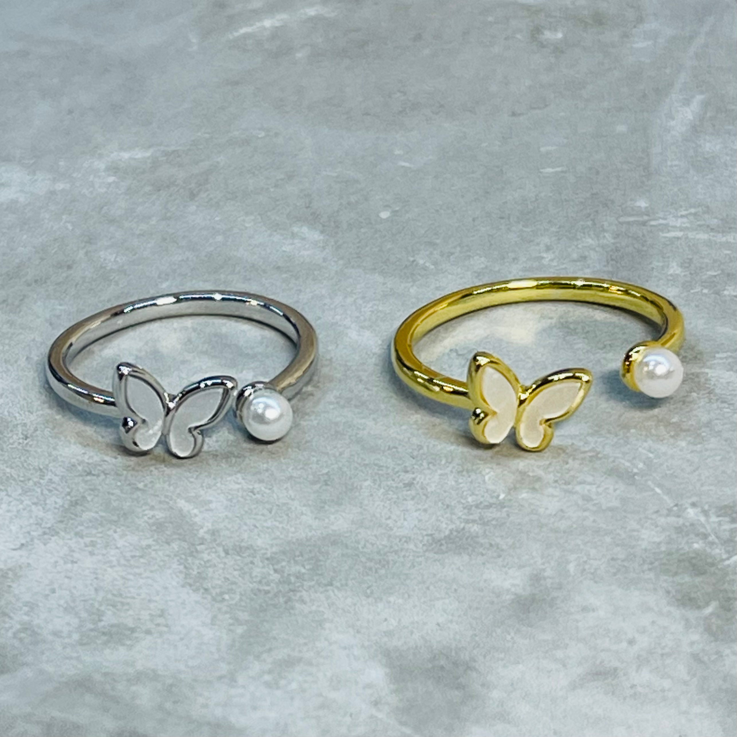 Butterfly Adjustable Ring, Minimal and Elegant Design
