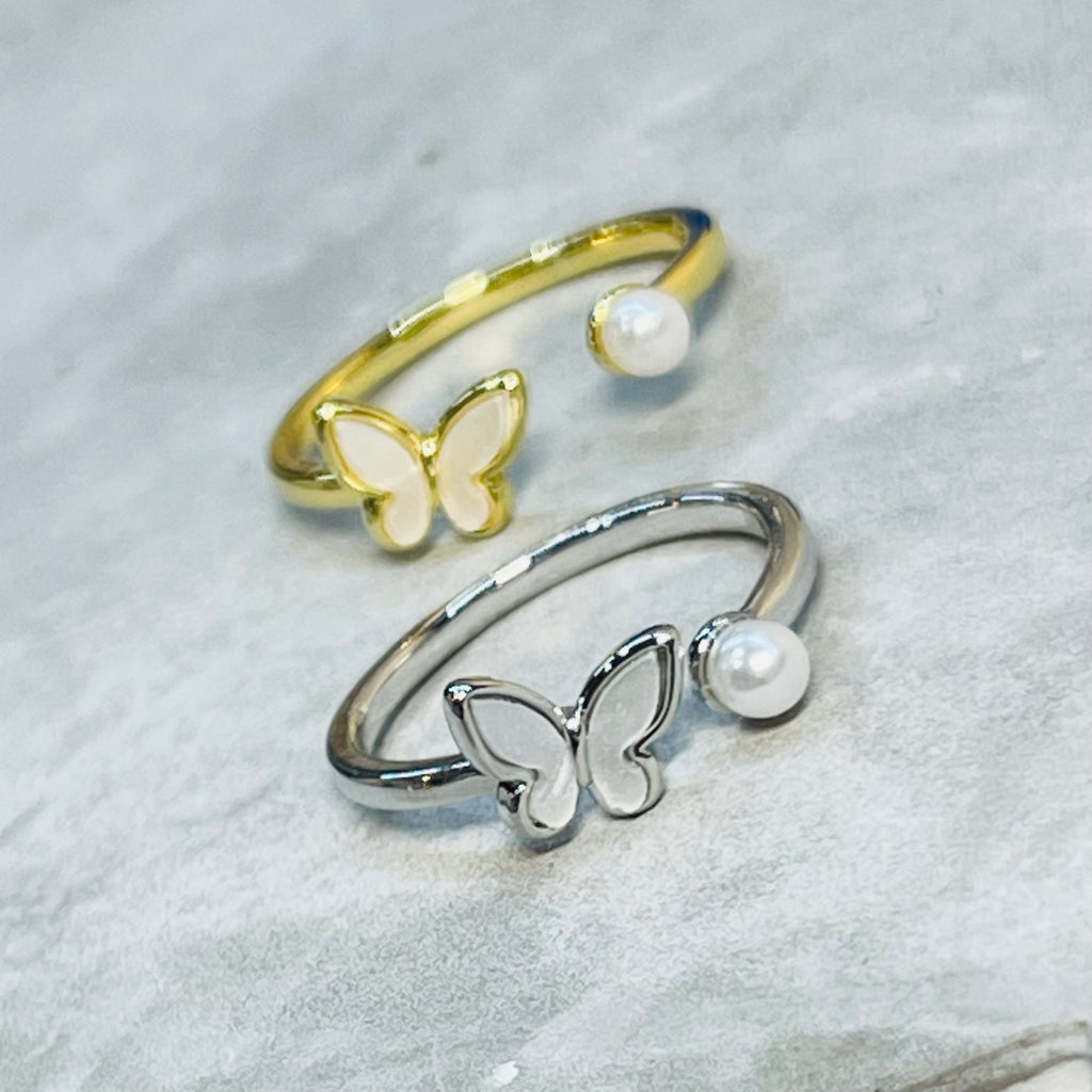 Butterfly Adjustable Ring, Minimal and Elegant Design