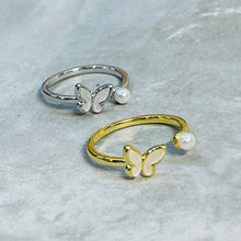 Load image into Gallery viewer, Butterfly Adjustable Ring, Minimal and Elegant Design
