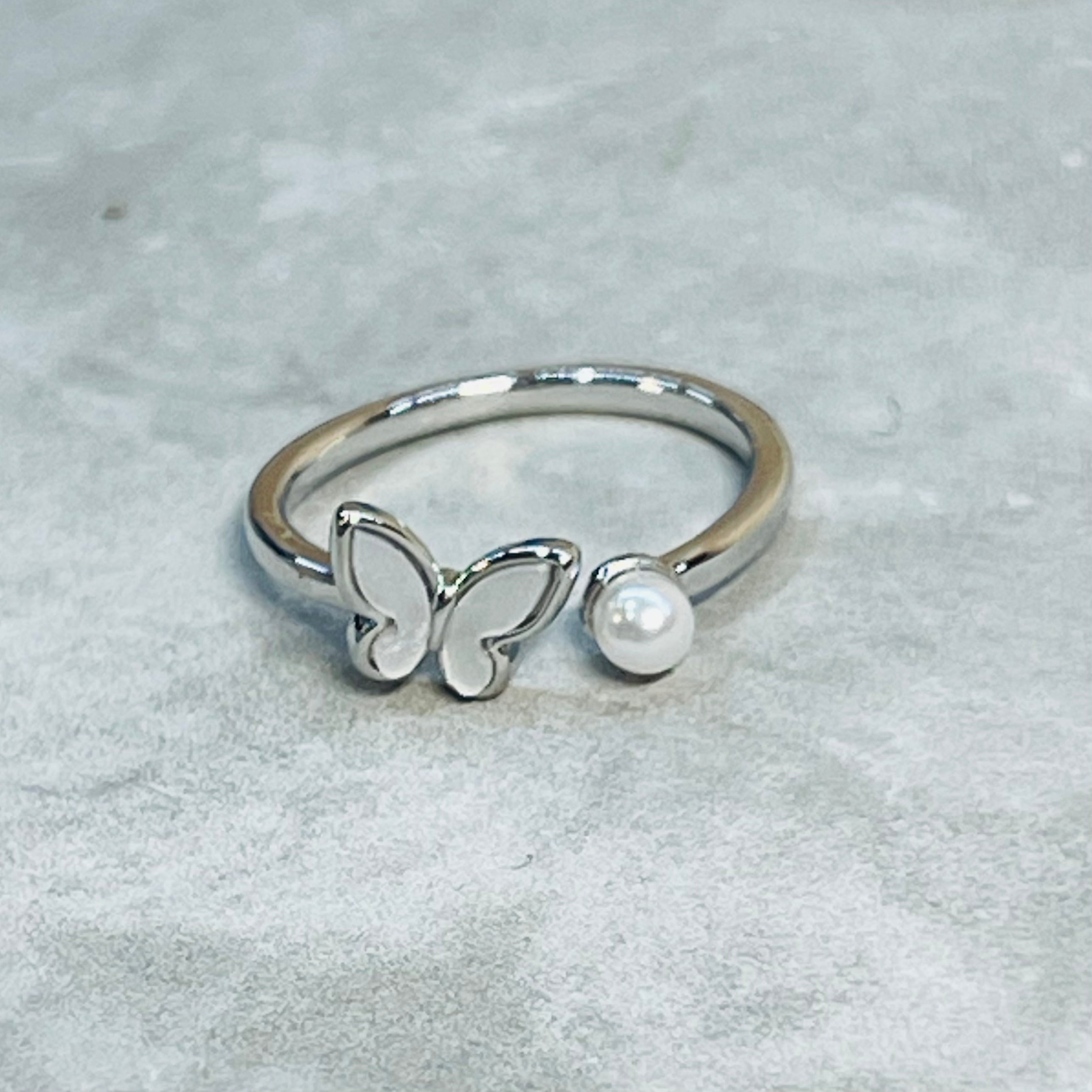 Butterfly Adjustable Ring, Minimal and Elegant Design