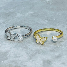 Load image into Gallery viewer, Butterfly Adjustable Ring, Minimal and Elegant Design
