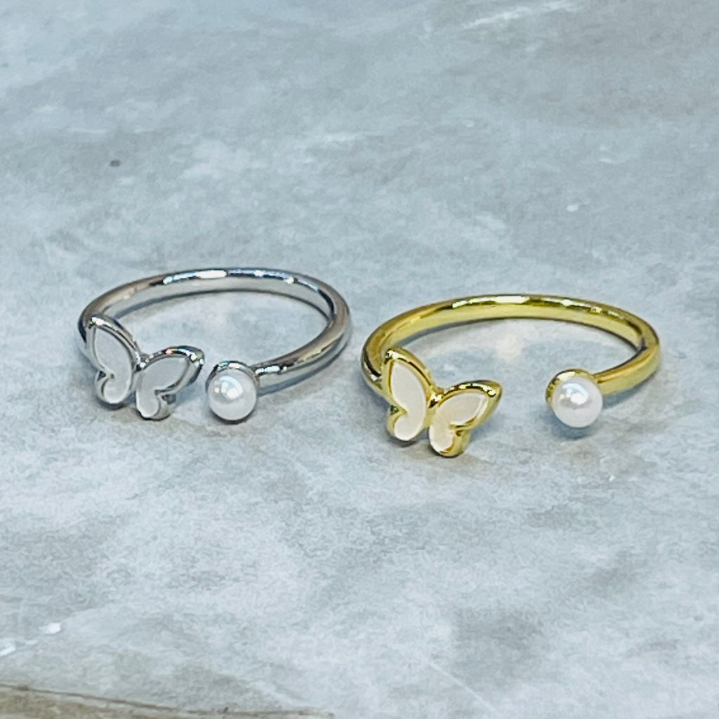 Butterfly Adjustable Ring, Minimal and Elegant Design