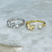 Load image into Gallery viewer, Butterfly Adjustable Ring, Minimal and Elegant Design
