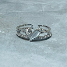 Load image into Gallery viewer, Heart Adjustable Ring with Stones, Charming and Cute
