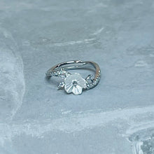 Load image into Gallery viewer, Daisy Sparkling Gemstone Adjustable Ring, Delicate Charm
